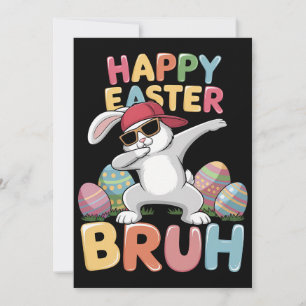 Happy Easter Bruh Bro Funny Dabbing Bunny Rabbit Einladung