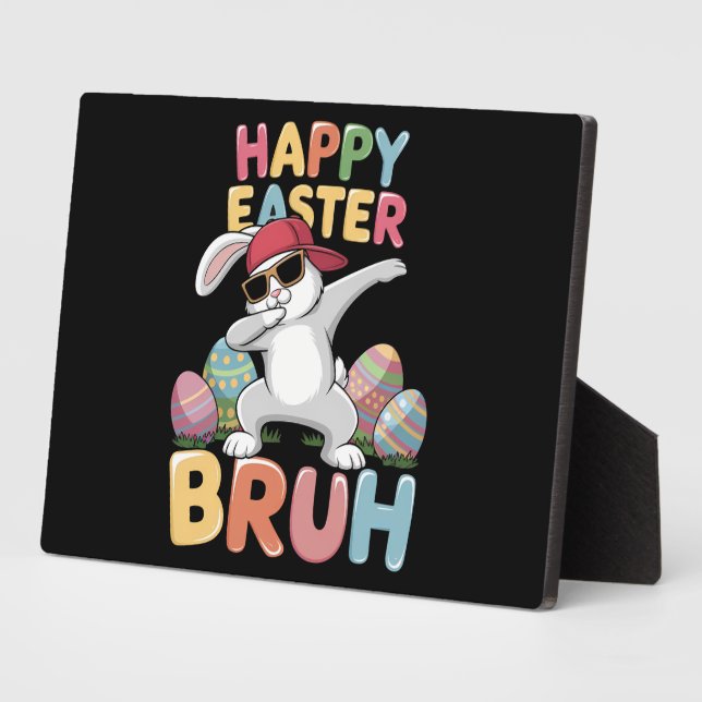 Happy Easter Bruh Bro Funny Dabbing Bunny Rabbit Fotoplatte (Seite)