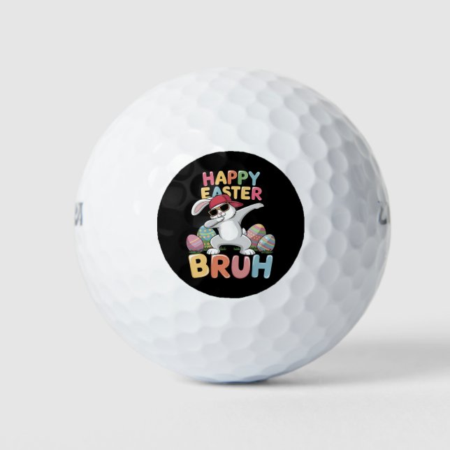 Happy Easter Bruh Bro Funny Dabbing Bunny Rabbit Golfball (Vorderseite)