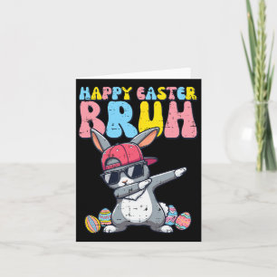 Happy Easter Bruh Bunny Dab Rabbit Dance Boys Kind Karte
