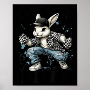 Happy Easter Bruh Funny Bunny Rabbit Osterkids B Poster