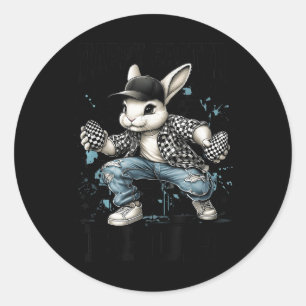 Happy Easter Bruh Funny Bunny Rabbit Osterkids B Runder Aufkleber
