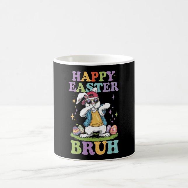 Happy Easter Bruh Funny Dabbing Bunny Rabbit Bro Kaffeetasse (Mittel)