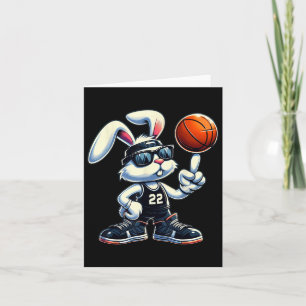 Happy Easter Bunny Basketball Kinder Jungen Sport  Karte