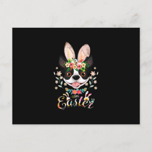 Happy Easter Bunny Boston Terrier Liebhaber von Os Feiertagspostkarte