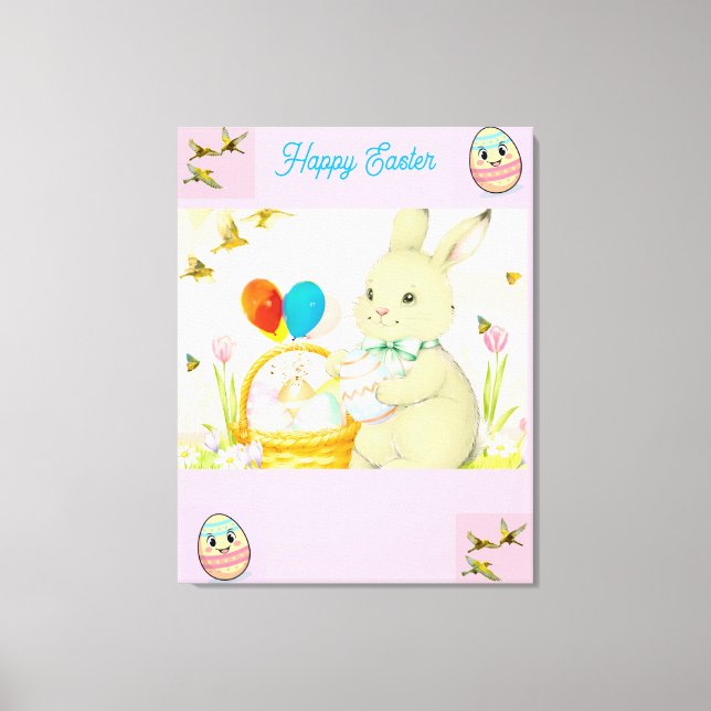 Happy Easter Bunny Canvas Leinwanddruck (Vorderseite)