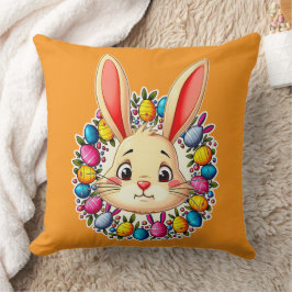 Happy Easter Bunny – Colorful Spring Art almofada Kissen