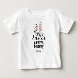 Happy Easter Bunny Custom Name Baby T-shirt
