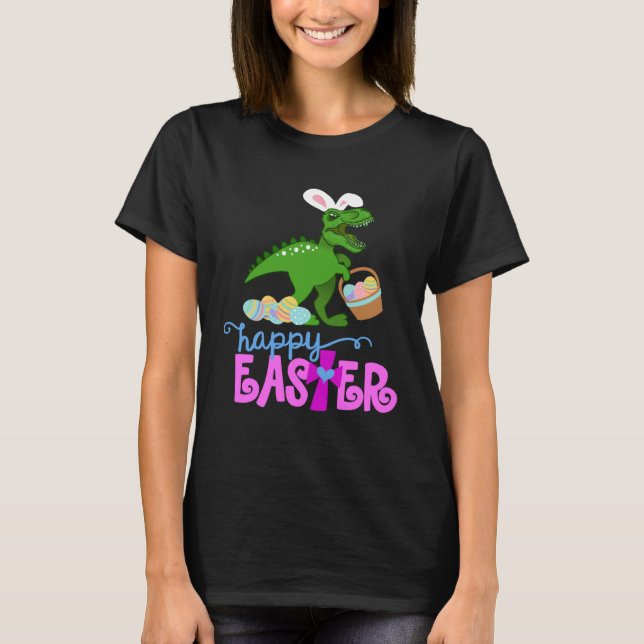 HAPPY EASTER Bunny Dinosaur Rex Egg Hunt Toddler G T-Shirt (Vorderseite)