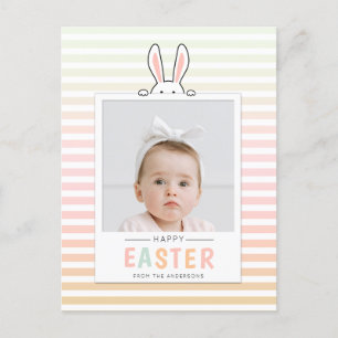 Happy Easter Bunny Ears Picture Holiday Postkarte