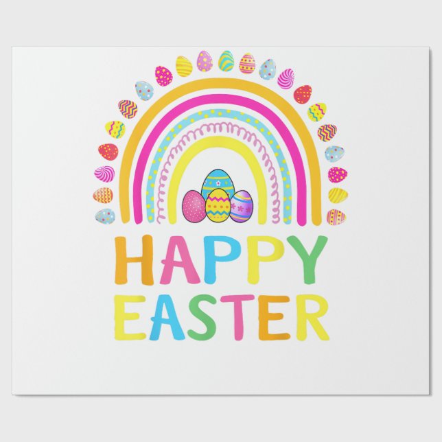 Happy Easter Bunny Easter Egg Hunt Easter Women Gi Geschenkpapier (Flach)