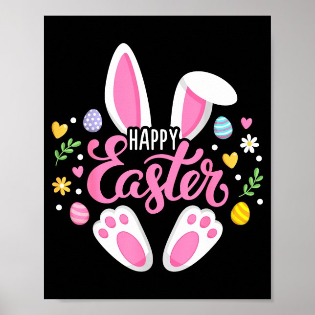 Happy easter bunny easter egg hunt squad easterHap Poster (Vorne)