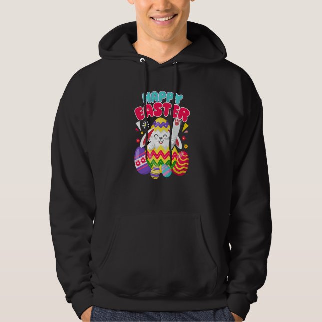 Happy Easter Bunny Easter Eggs Men Women Kids Hoodie (Vorderseite)