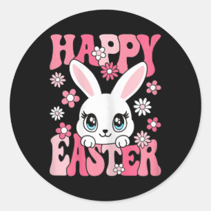 Happy Easter Bunny Easter Rabbit Frauen Mädchen Ki Runder Aufkleber