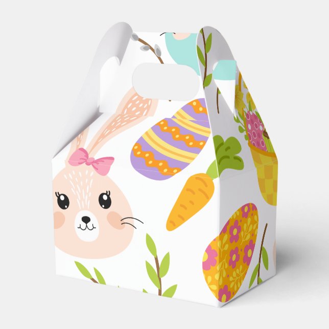 Happy Easter Bunny Eggs, Spring Pattern Gift Geschenkschachtel (Vorderseite)