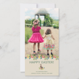 Happy Easter Bunny Foto Card Feiertagskarte