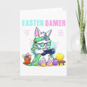 Happy Easter Bunny Funny Gamer Video Game Boys Gir Karte