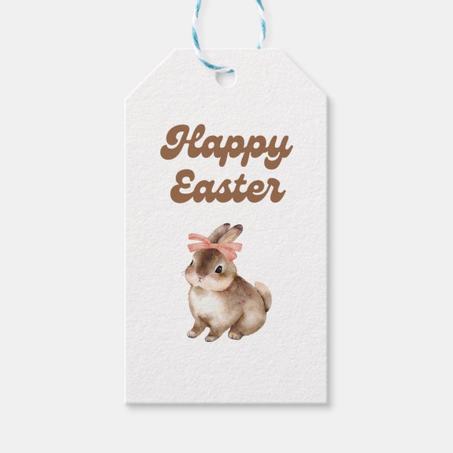 Happy Easter Bunny Gift Tag Geschenkanhänger (Vorderseite)