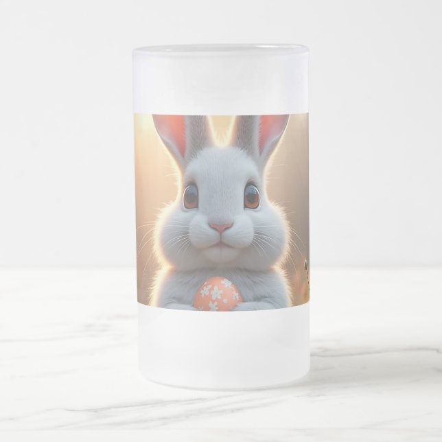 Happy Easter Bunny in the Magic of Spring Mattglas Bierglas (Mittel)