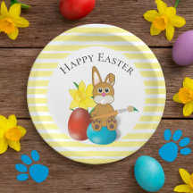 Happy Easter Bunny mit Holiday Eggs Party