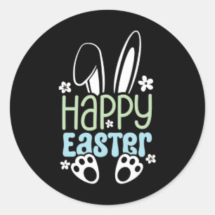 Happy Easter Bunny - Niedliches Osterdesign für Ju Runder Aufkleber