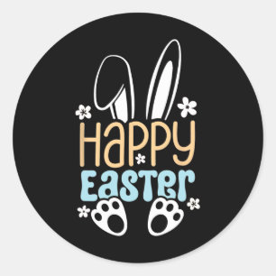 Happy Easter Bunny - Niedliches Osterdesign für Ju Runder Aufkleber