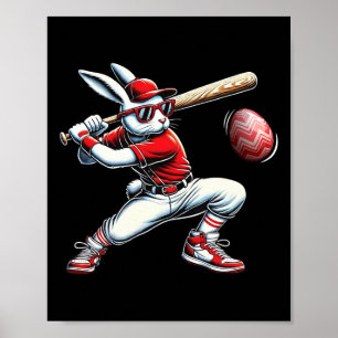 Happy Easter Bunny Playing Sell Ostersport Kinder Poster
