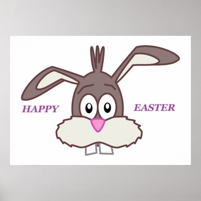 "HAPPY EASTER" BUNNY POSTER (Vorne)