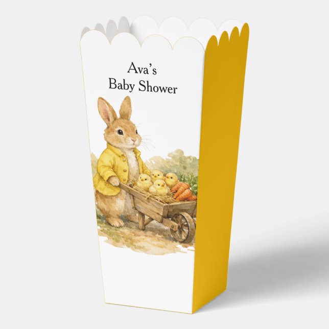 Happy Easter Bunny Rabbit Baby Shower Geschenkschachtel (Rückseite)