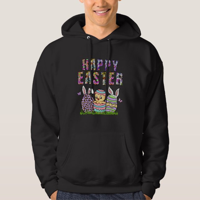 Happy Easter Bunny Rabbit Face  Easter Day Women G Hoodie (Vorderseite)