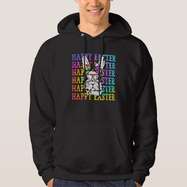 Happy Easter Bunny Rabbit Face  Easter Day Women G Hoodie (Vorderseite)