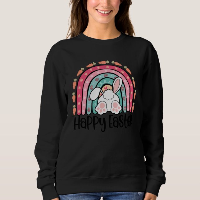 Happy Easter Bunny Rabbit Face  Easter Day Women G Sweatshirt (Vorderseite)