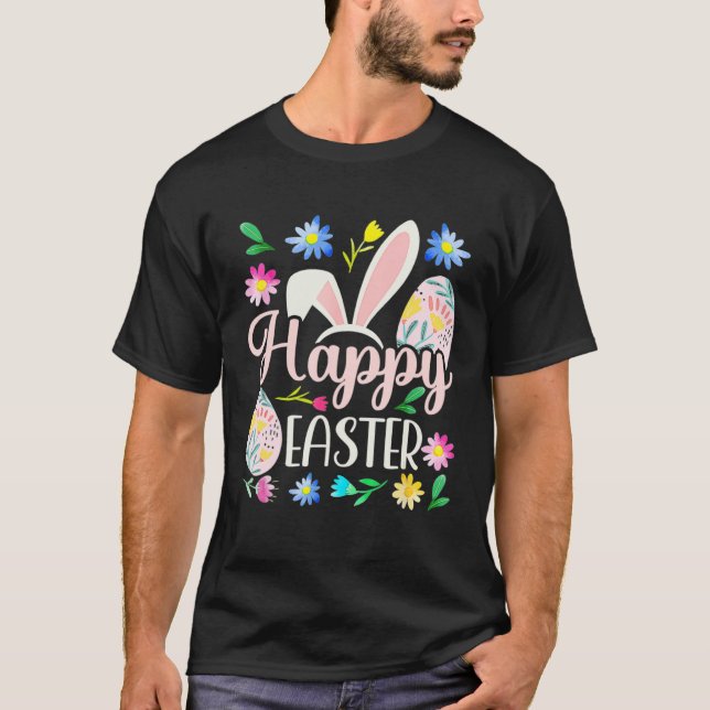 Happy Easter Bunny Rabbit Face  Easter Day Women G T-Shirt (Vorderseite)
