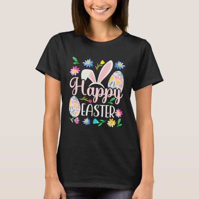 Happy Easter Bunny Rabbit Face  Easter Day Women G T-Shirt (Vorderseite)