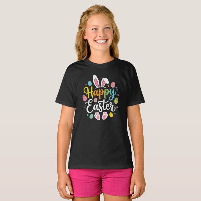 Happy Easter Bunny Rabbit Funny Easter Day Women  T-Shirt (Vorne ganz)