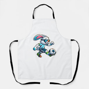 Happy Easter Bunny Soccer Player Lover Sport Rabbi Schürze