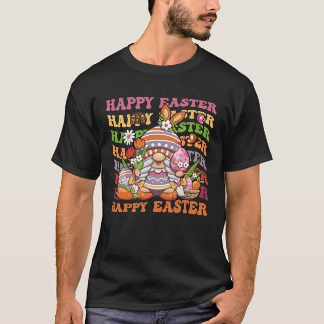 Happy Easter Bunny Spring Gnome  Easter Egg Huntin T-Shirt (Vorderseite)
