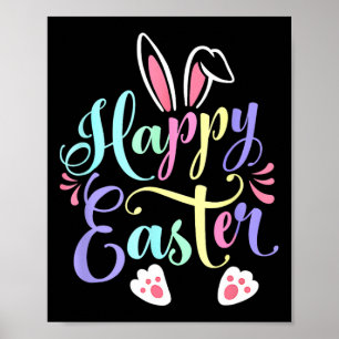 Happy Easter Bunny Spring Ostereier Osterfeier Shi Poster