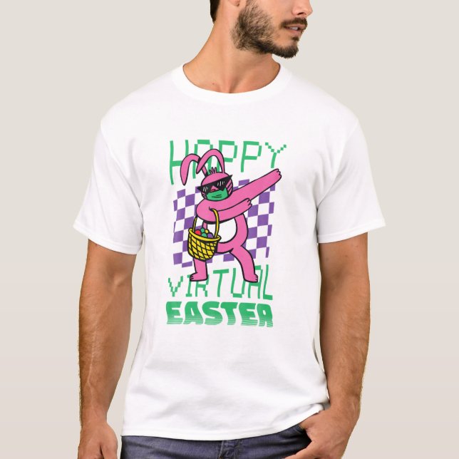 Happy Easter Bunny Virtual Oaster 2022 Gaming Dabb T-Shirt (Vorderseite)