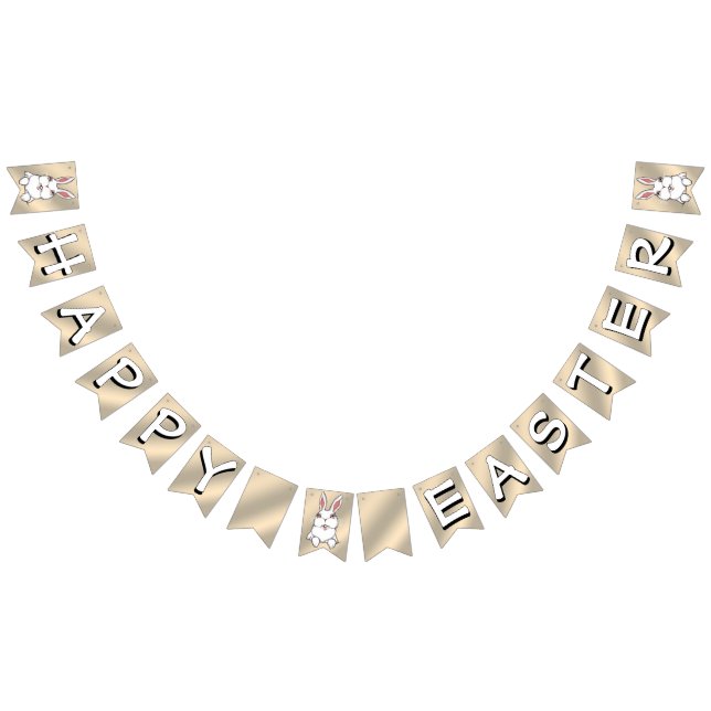 Happy Easter Bunting Banner Easter Bunny Decoratio (Alle)