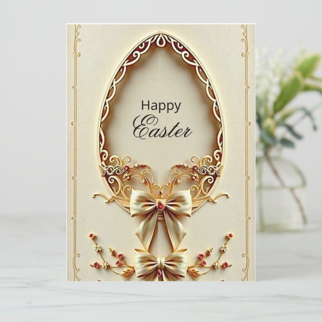 Happy Easter Card (Stehend Vorderseite)