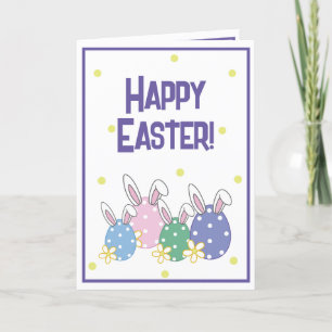 Happy Easter Card - Ei & Bunny Ears - Jegliche Far Ankündigung