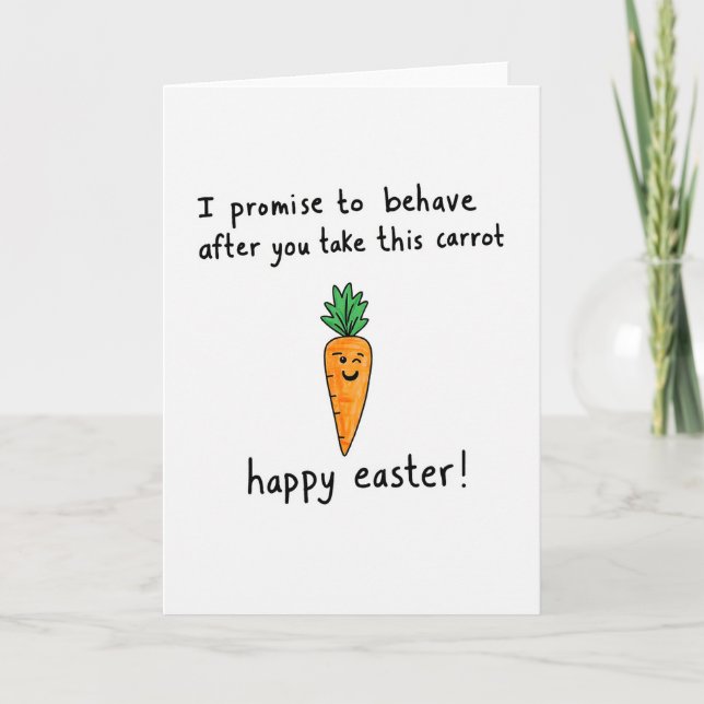Happy Easter Carrot Friend Card Karte (Vorderseite)
