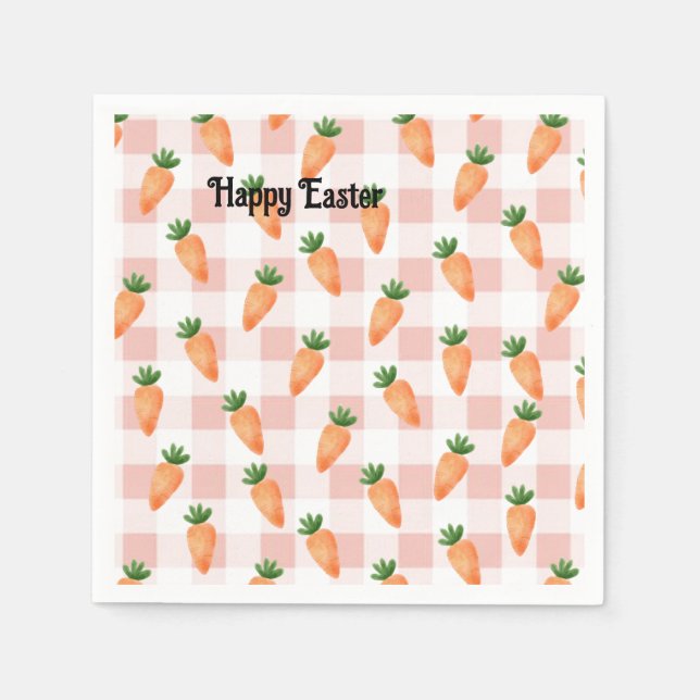  Happy Easter Carrots Serviette (Vorderseite)
