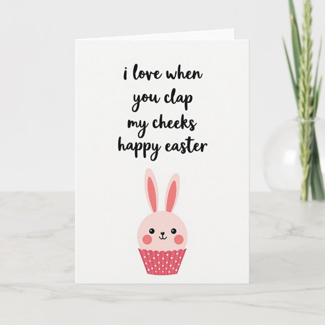 Happy Easter Cheek Clap Card Karte (Vorderseite)