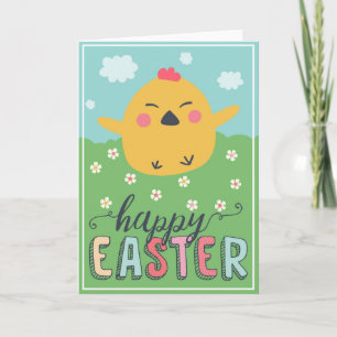 Happy Easter chick - Urlaubskarte Karte