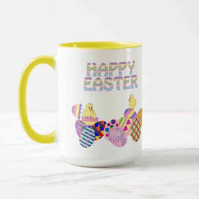 Happy Easter Chicks Tasse (Links)