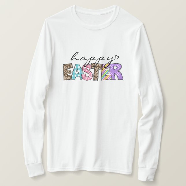 Happy Easter Colorful Cute T-Shirt (Design vorne)