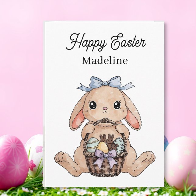 Happy Easter Coloring Page Personalized Karte (Von Creator hochgeladen)