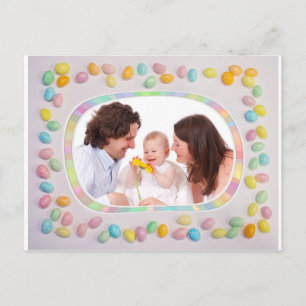 Happy Easter Custom Family Foto Postkarte